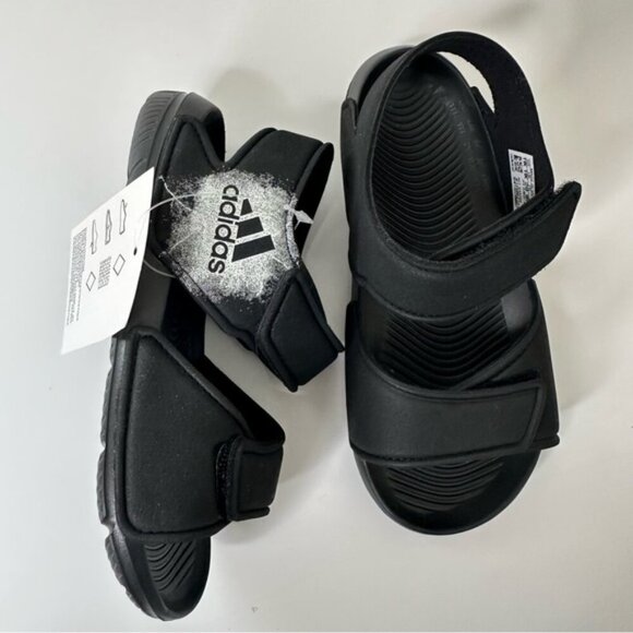 NWT Adidas kids Altaswim open toe sandals in Black size 11K - Picture 8 of 16
